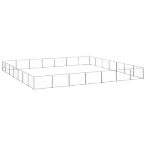 Image of Vidaxl Dog Kennel Silver 49 M Steel