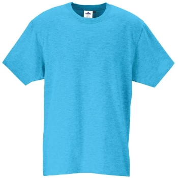 Image of Portwest - B195SBRM - sz M Turin Premium T-Shirt Workwear - Sky Blue