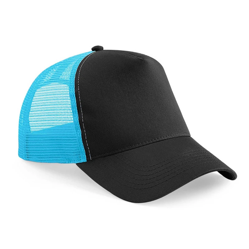 Image of Beechfield Beechfield Men Half Mesh Trucker Cap Headwear in Black One Size Male 5059444377778