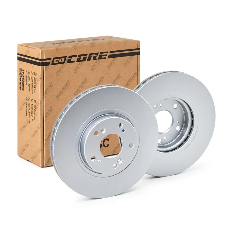 Image of goCORE GCH20254 Brake disc Front Axle, Vented, Cast Iron, Coated, without bolts/screws Cast Iron Brake Disc (82)