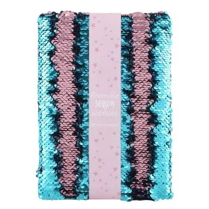 Image of Pink and Blue Reversible Sequin Notebook