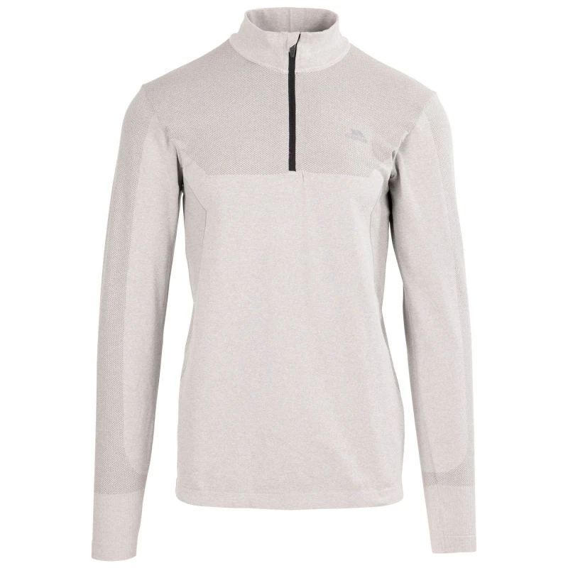 Image of Trespass Trespass Men Timson Seamless Active Top in Light Grey Size: 2X-large Light Grey XXL Male 5063377129144