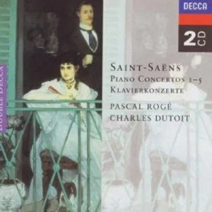 image of Piano Concertos 1 - 5 by Camille Saint-Saens CD Album