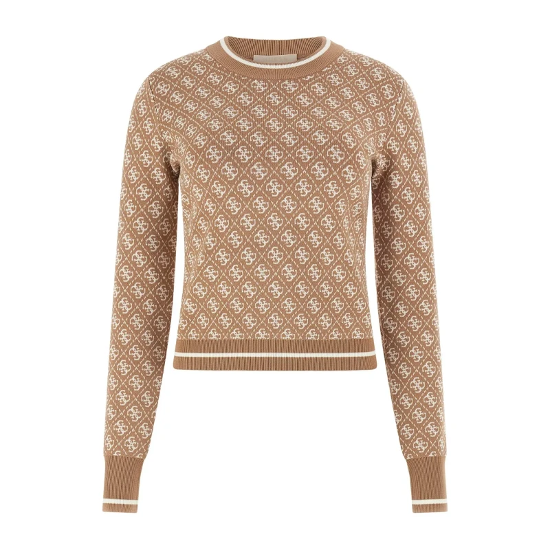 Image of Guess Woman sweater Guess Lise 4G Beige Female S