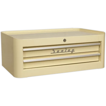 Image of Sealey Premier Retro Style 2 Drawer Mid Tool Chest Cream