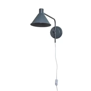 image of Beckett Dark Grey Plug-In Swing Arm Wall Light