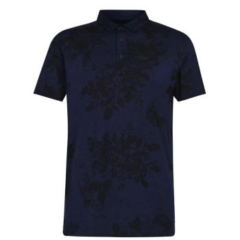 Image of Firetrap Polo - Indigo AOP