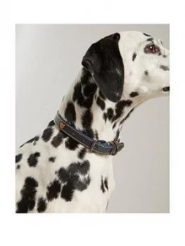 Image of Joules Joules Navy Leather Collar - Extra Large