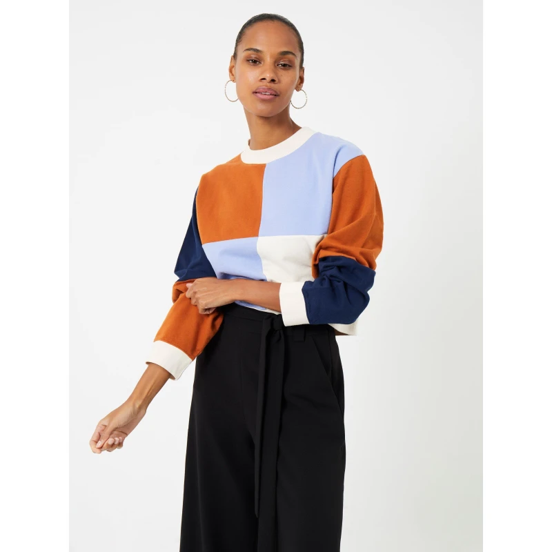 Image of French Connection Womens High Waisted Wide Leg Loose Fit Palazzo Trousers Black female 8 (XS)