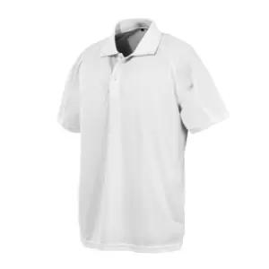 image of Spiro Impact Mens Performance Aircool Polo T-Shirt (4XL) (White)