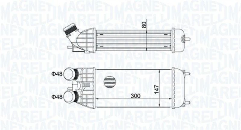 Image of MAGNETI MARELLI Intercooler MAGNETI MARELLI 351319204470