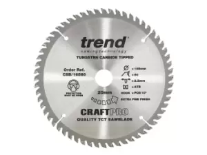 Image of Trend CSB/16560 Craft saw blade 165mm x 60 teeth x 20mm