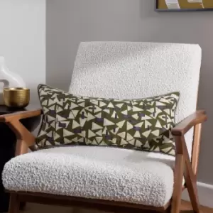 Image of City Rectangular Cushion Khaki, Khaki / 30 x 60cm / Polyester Filled