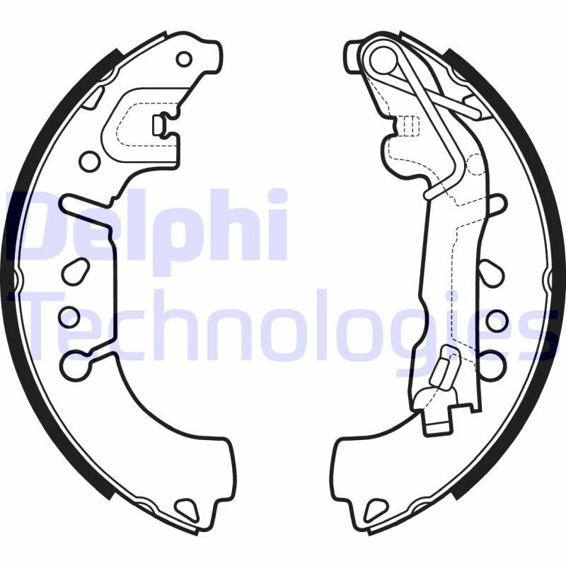 Image of DELPHI Brake Shoe Set DELPHI LS2135