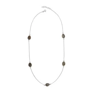Image of Juvi Designs Silver boho around the world necklace Grey