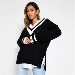 I Saw It First Oversized Varsity Jumper - Multi