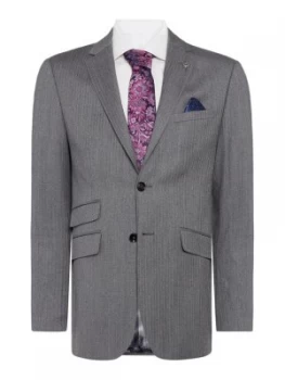 image of Ted Baker Mens Kerkho Herringbone Suit Jacket Grey