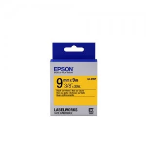 image of Epson LK-3YBP Black on Yellow 9mm x 9m Labelling Tape