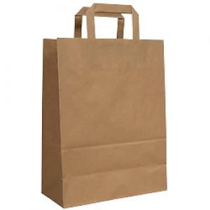 Image of Purely Packaging Vita Flat Handle Paper Bag 320 (W) x 420 (H) x 140 (D) mm Brown Pack of 150