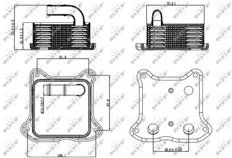 Image of NRF 31260 Oil Cooler Aluminium Oil Cooler,engine oil (469)