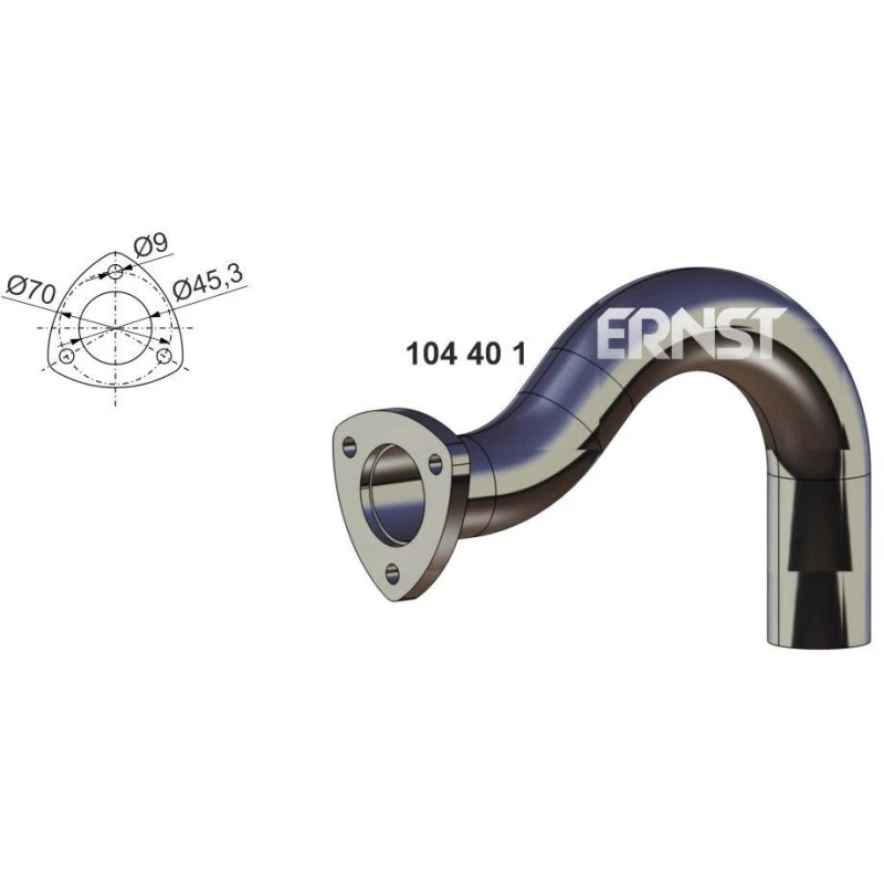 Image of ERNST 104401 Exhaust Pipe Rear, Length: 200mm Exhaust Pipe (17)