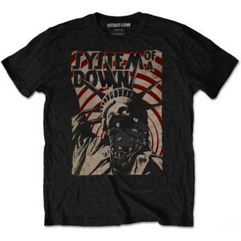 image of System Of A Down - Liberty Bandit Unisex Large T-Shirt - Black