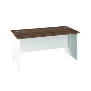 image of Jemini Rectangular Panel End Desk 1600x800x730mm Dark Walnut KF804819