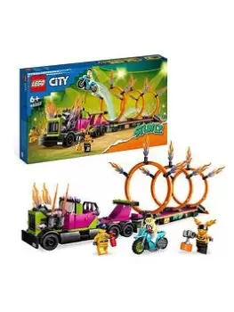 image of Lego City Stunt Truck & Ring Of Fire Set 60357