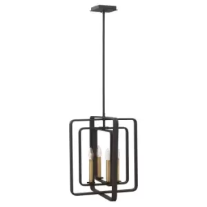 Image of 4 Bulb Ceiling Pendant Light Fitting Buckeye Bronze LED E14 60W Bulb