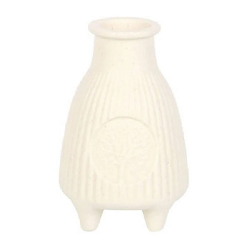 Image of Something Different Something Different Ribbed Palo Santo Incense Burner in Cream Cream One Size Unisex 5063693932701
