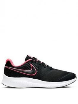 image of Nike Star Runner 2 Junior Trainers - Black/Pink, Size 4