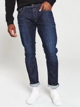 image of Replay Rob Jeans - Indigo, Dark Blue, Size 32, Inside Leg Regular, Men