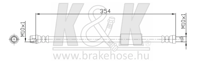 Image of K&K FT1119 Brake Hose Brake Hose (83)