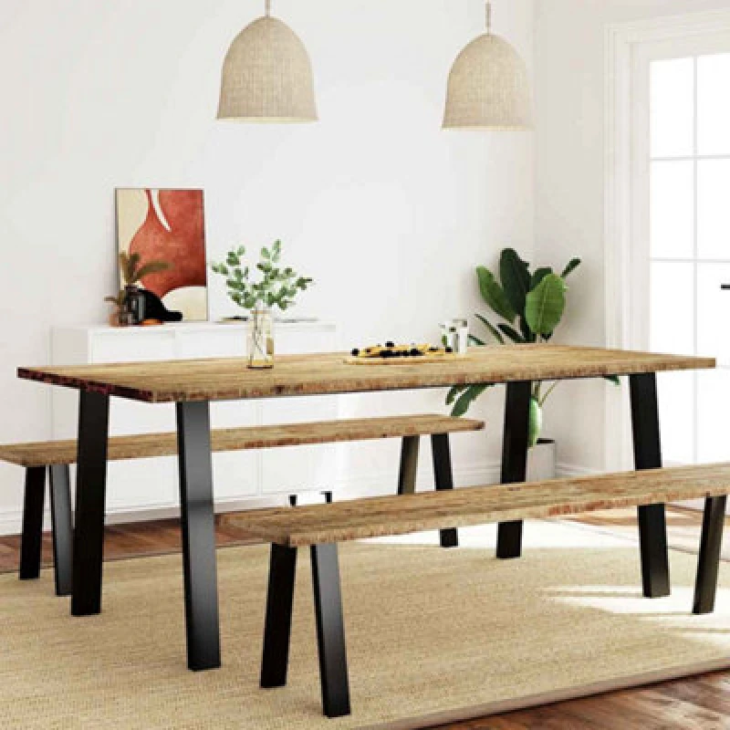 Image of VIDAXL Dining Table 200x90x75cm Solid Wood Acacia Vidaxl 8720845913366
