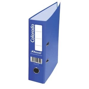 Image of Rexel Colorado A4 80mm Plastic Lever Arch File Blue Pack of 10