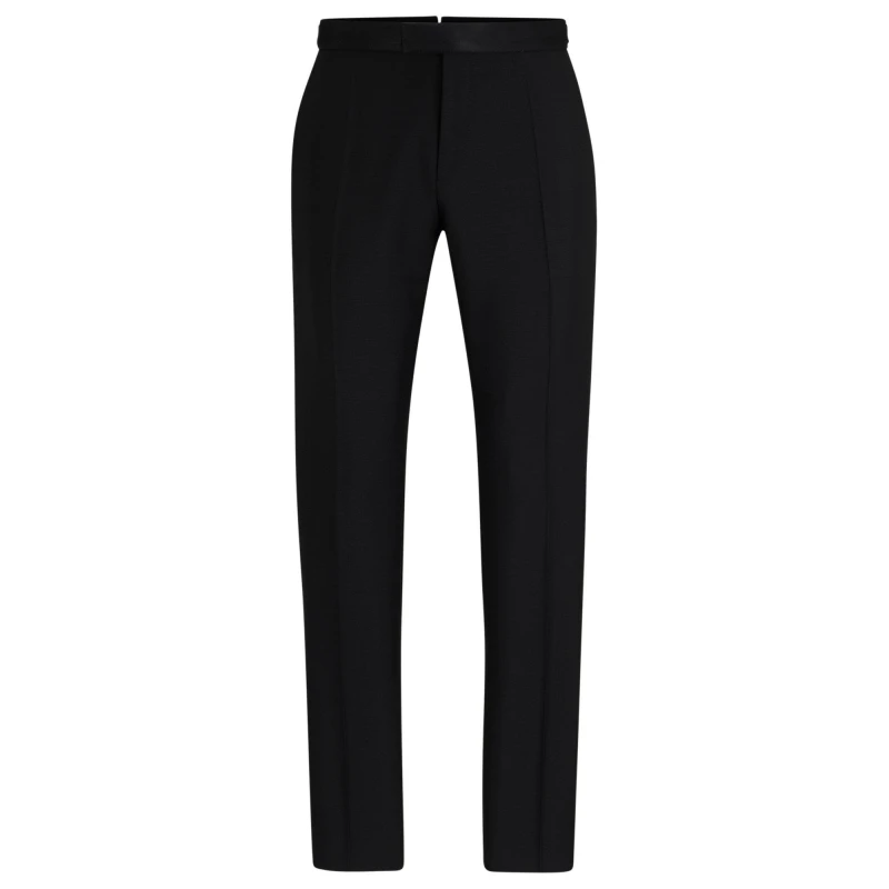 Image of Boss Mens Gee Tux Camel Suit Trousers Black 001 male 46