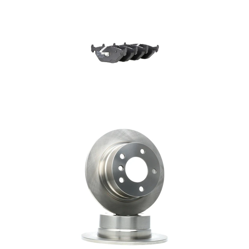 Image of RIDEX 3405B2492 Brake disc and pads set Rear Axle, Brake Disc Type: Solid, excl. wear warning contact Brake Set,disc brakes (3405)