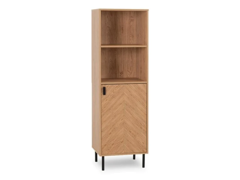 Image of Seconique Leon Oak 1 Door Bookcase