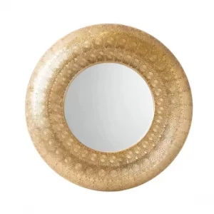 Image of Moroccan Cut Out Gold Filigree Round Mirror 72cm
