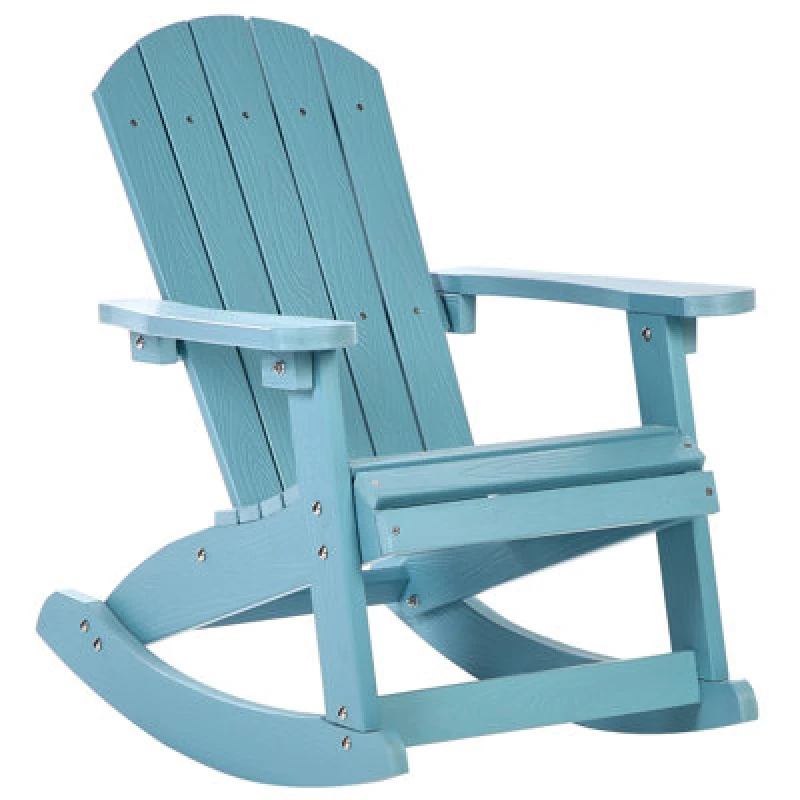 Image of Beliani Garden Kids Rocking Chair Adirondack Light Blue