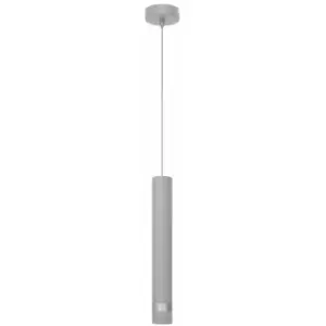 image of Helam Tuba Slim Pendant Ceiling Light Grey, Chrome 10cm