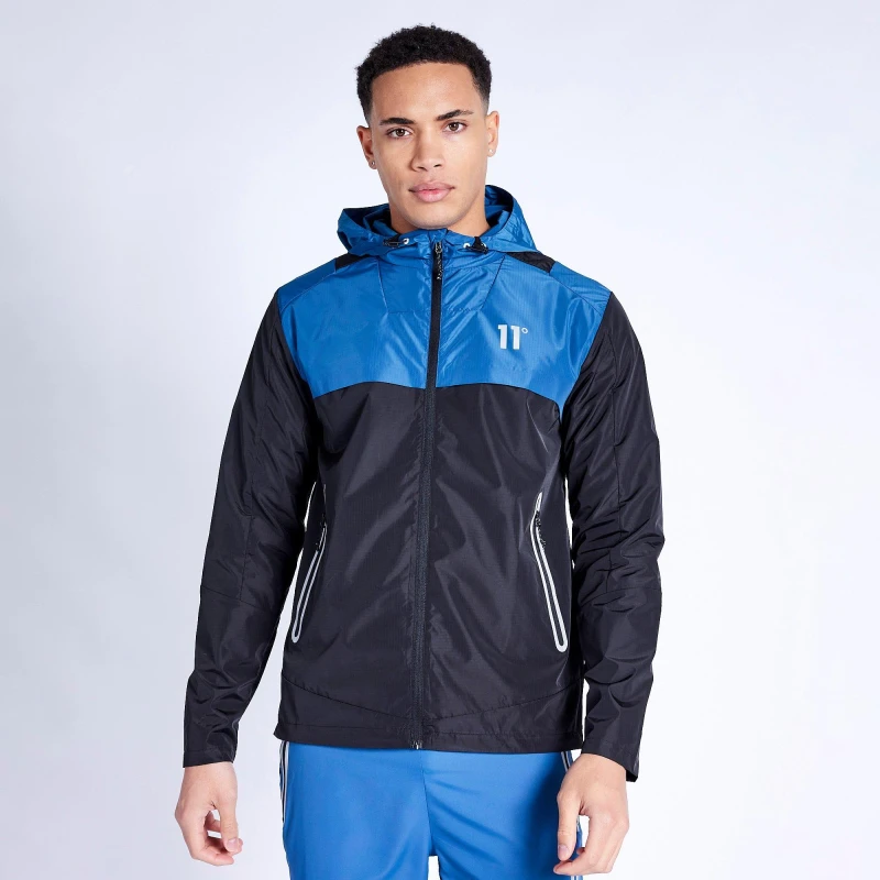 Image of 11 Degrees Lithium Anorak - Black / Steel Blue Black / Steel Blue 11D3638-1090-XS-11D