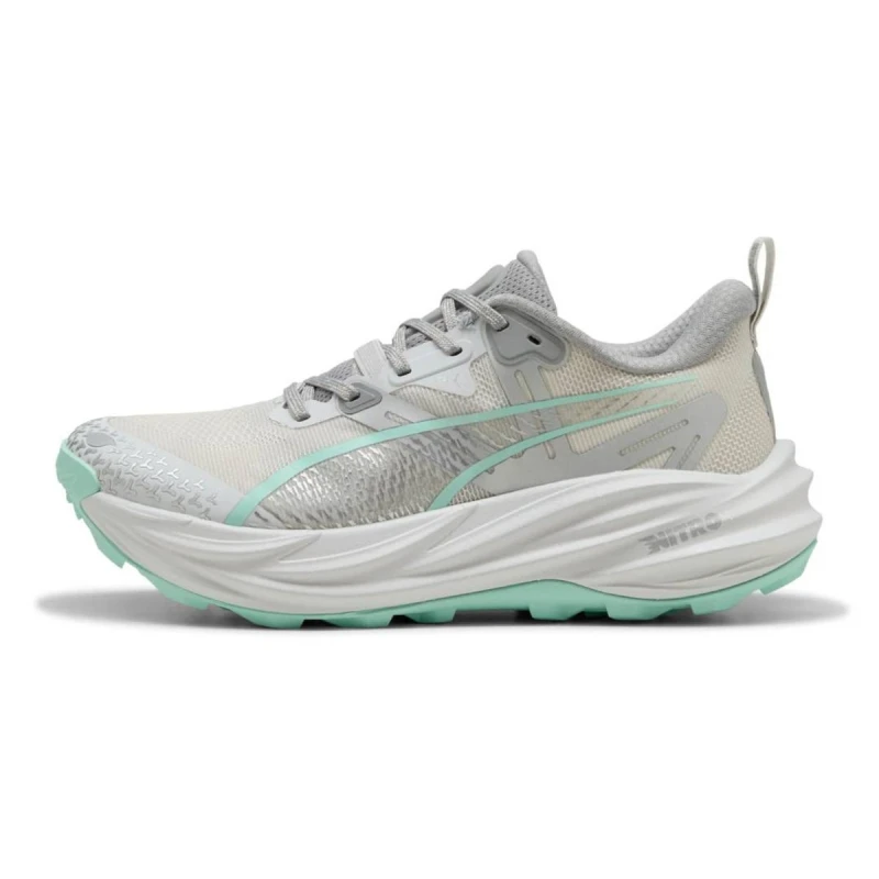 Image of Puma Voyage NITRO 4 Grey Green AW25 Womens Shoes, Size 38 - EUR