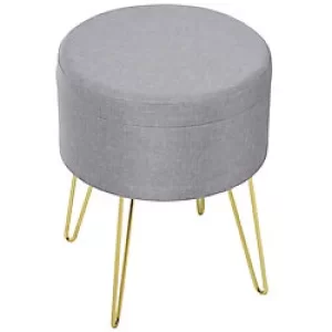 Image of HOMCOM Storage Stool 838-033V70 450 mm 360 mm Grey