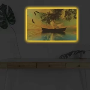 Image of 4570DHDACT-155 Multicolor Decorative LED Lighted Canvas Painting
