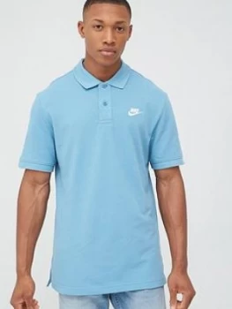 Image of Nike Sportswear CE Matchup Pique Polo - Blue/White, Size XL, Men