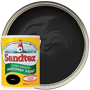 Image of Sandtex Ultra Smooth Masonry Paint - Black 5L