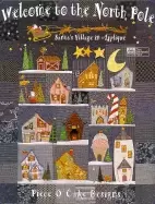 Image of welcome to the north pole santas village in applique