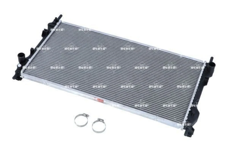 Image of NRF 519697 Engine radiator EASY FIT Brazed cooling fins, Aluminium, with mounting parts Aluminium Radiator,engine cooling (470)