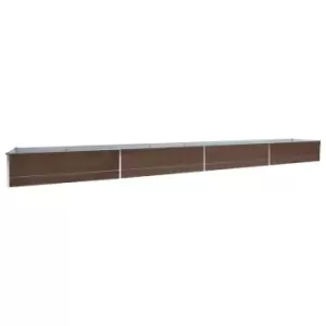 image of Vidaxl Garden Raised Bed Galvanised Steel 600x80x45cm Brown